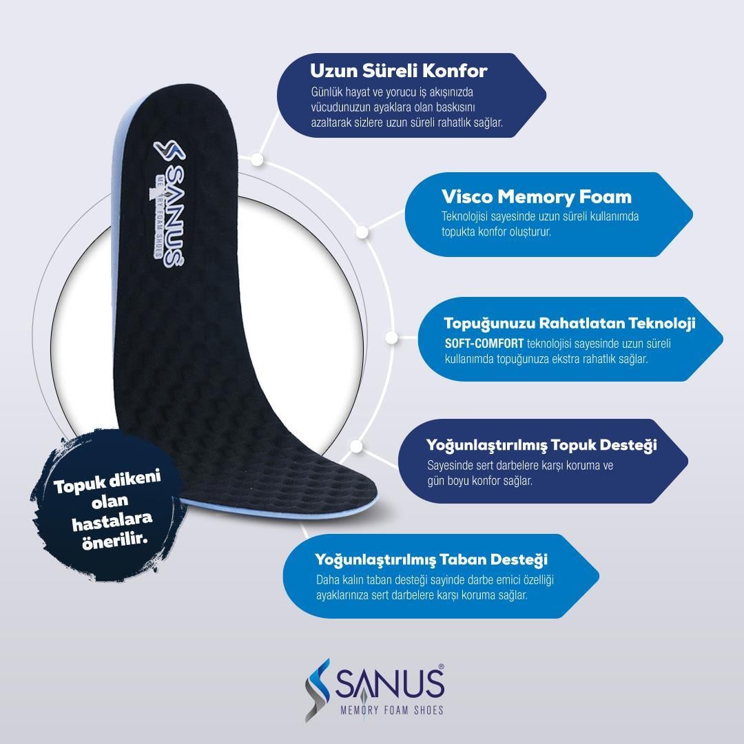  M900 Model Memory Foam, Ortopedik,Spor,Düz Tabanlık,Topuk Dikeni,Hava Yastıklı,Boy Yükseltici