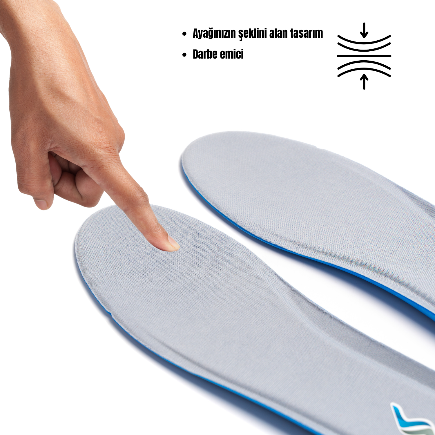  Memory Foam Ayakkabı Tabanlığı  Ortapedik Yastıklı Unisex 100 Model Tabanlık GRİ