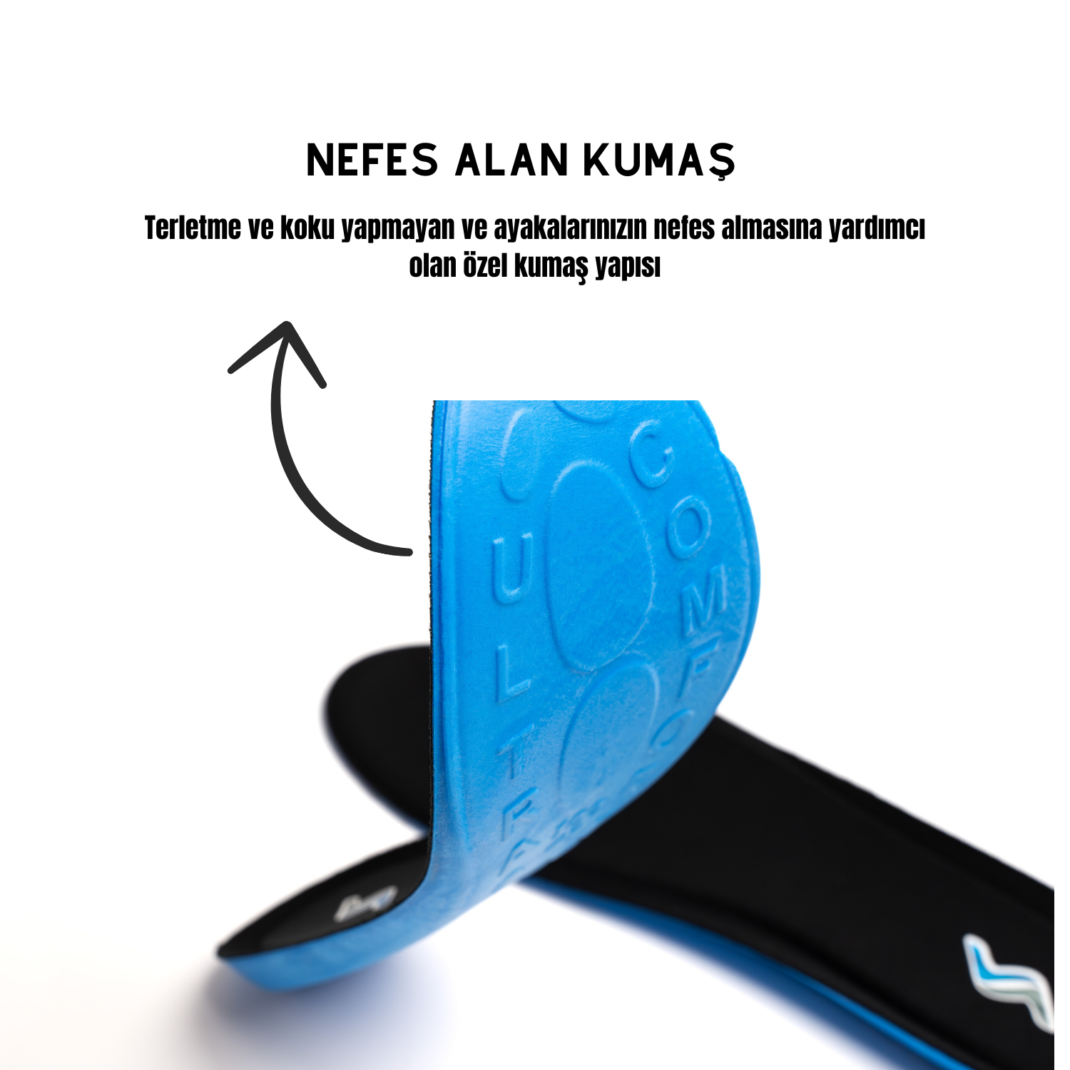  Memory Foam Ortapedik Yastıklı Unisex 100 Model Tabanlık SİYAH