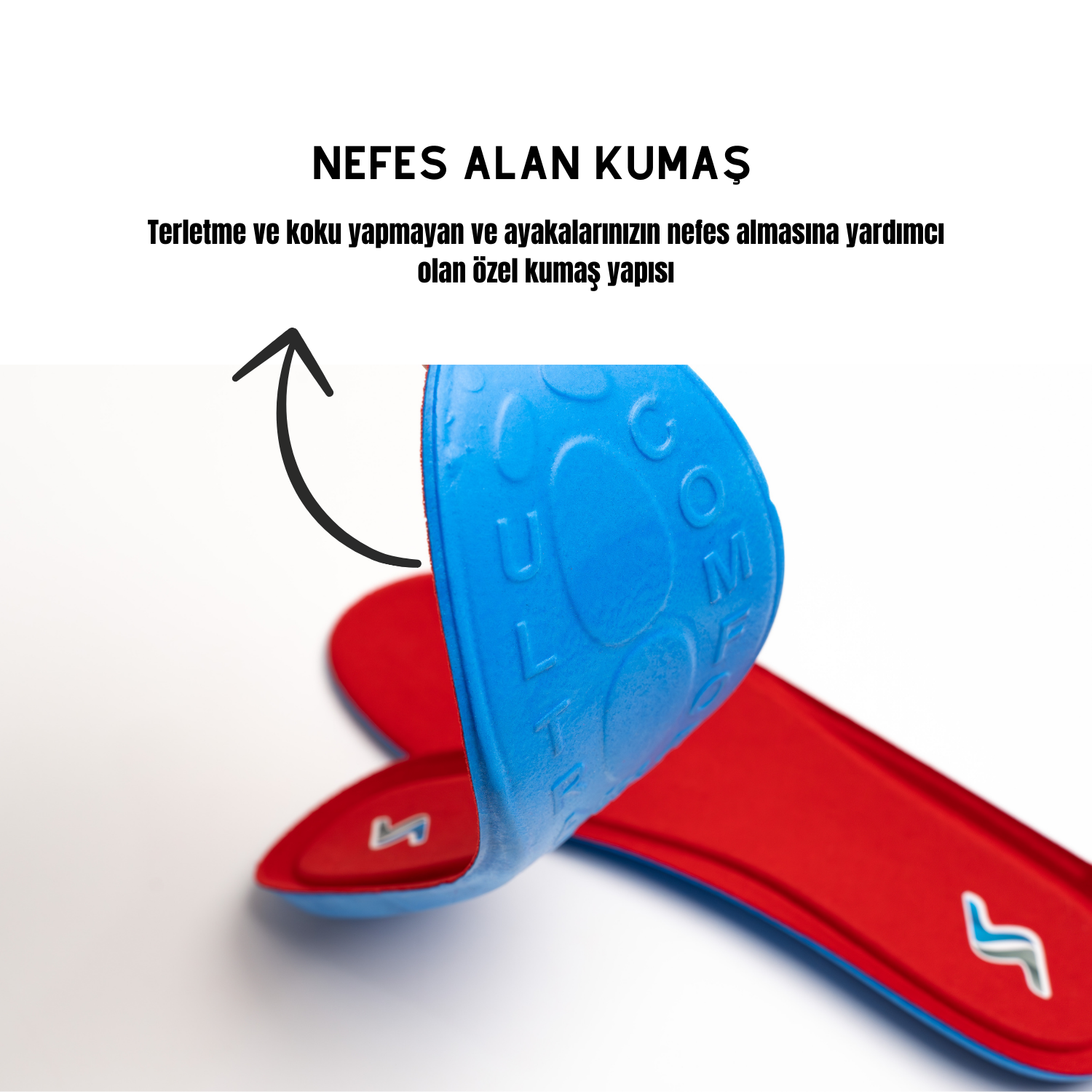  Memory Foam Ortapedik Yastıklı Unisex 100 Model Tabanlık KIRMIZI