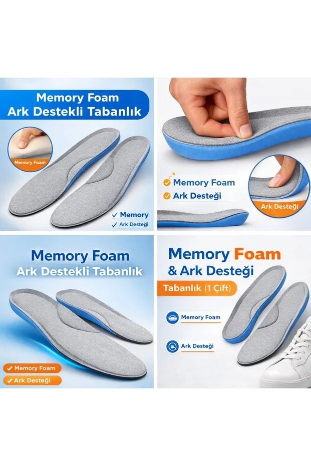 AIRM 2030 Ark Destekli Memory Foam Tabanlık – Gri