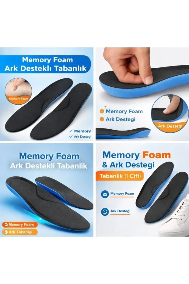 AIRM 2030 Ark Destekli Memory Foam Tabanlık – Siyah