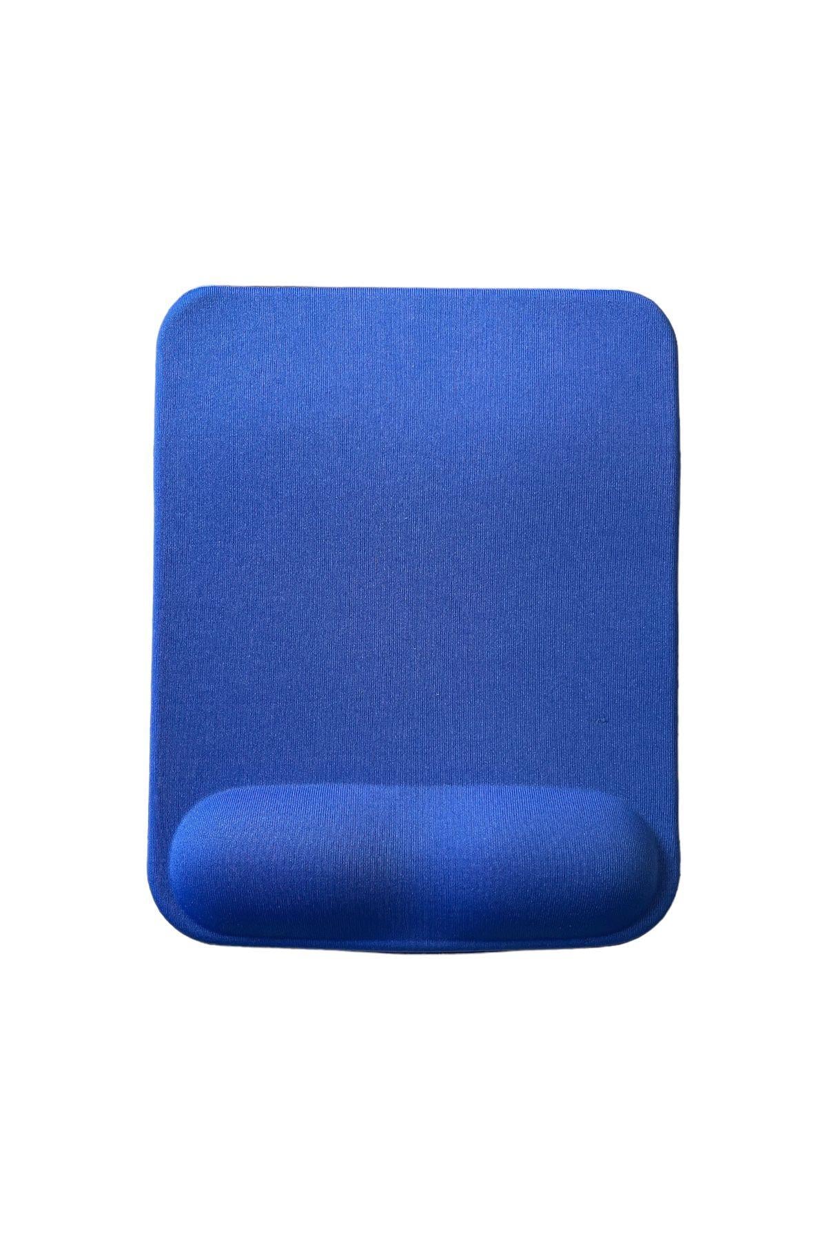 Bilek Destekli Memory Foam Kaymaz Taban Mouse Pad MAVİ M003