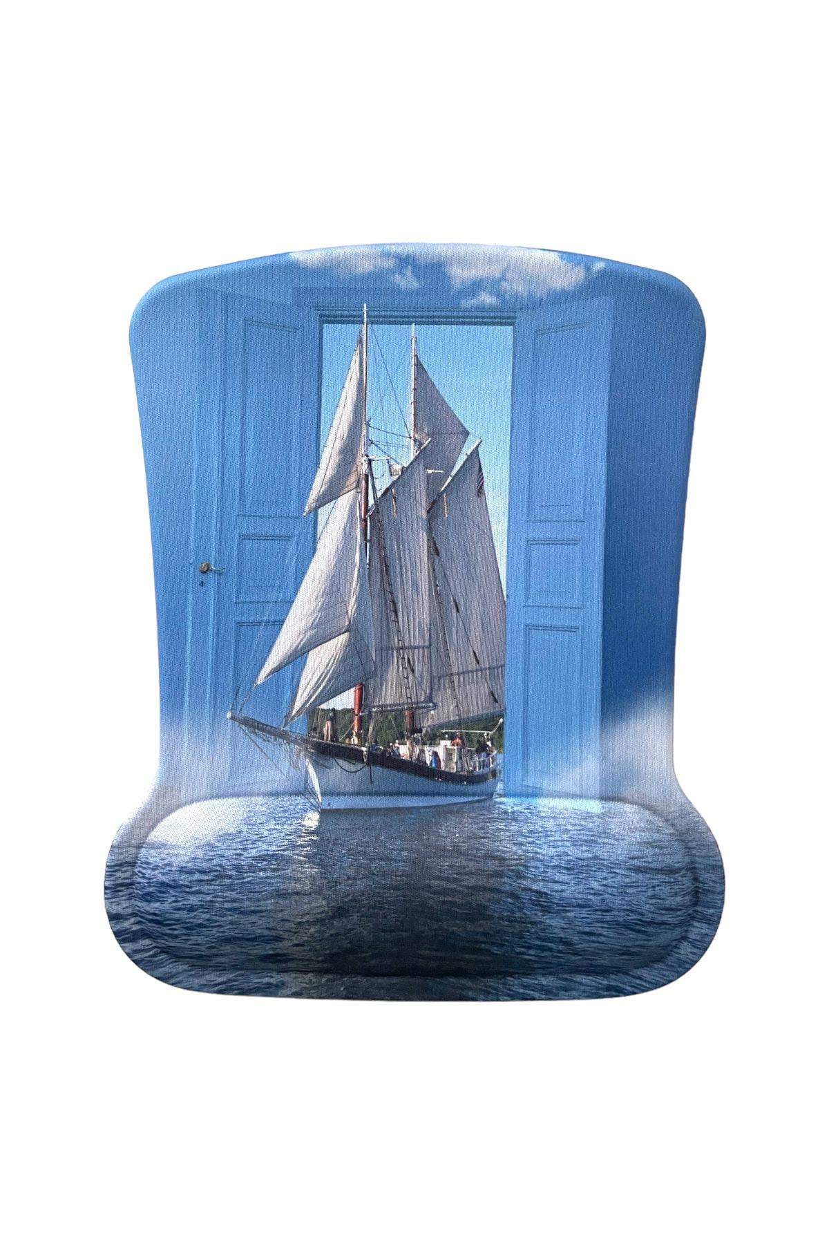 Bilek Destekli Memory Foam Kaymaz Taban Mouse Pad DESENLİ  D002