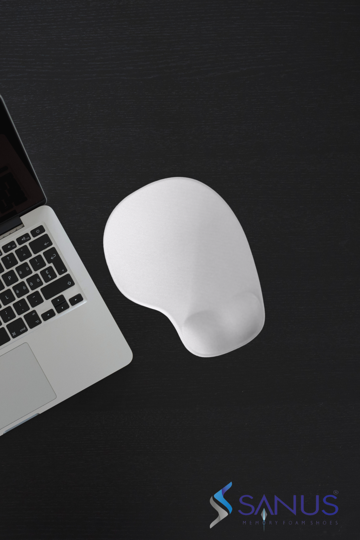 Bilek Destekli Memory Foam Kaymaz Taban Mouse Pad GRİ