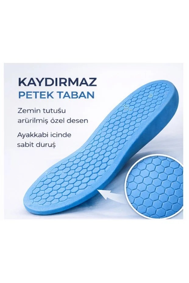 M2040 Boy Yükseltici Memory Foam Ark ve Topuk Destekli Tabanlık – Gri