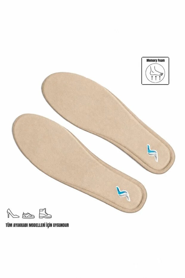 M800 Model Memory Foam Yastıklı Unisex Ayakkabı Tabanlığı – Bej