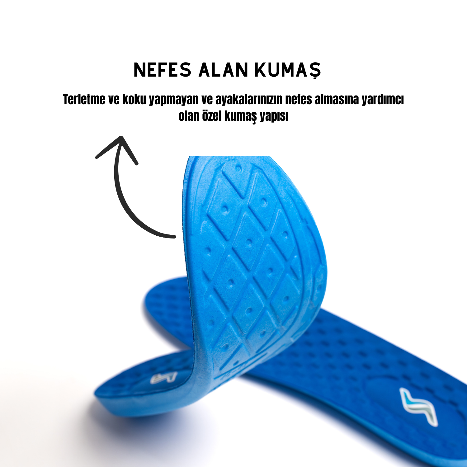 M900 Model Memory Foam Ortapedik Boy Yükseltici Unisex Tabanlık MAVİ