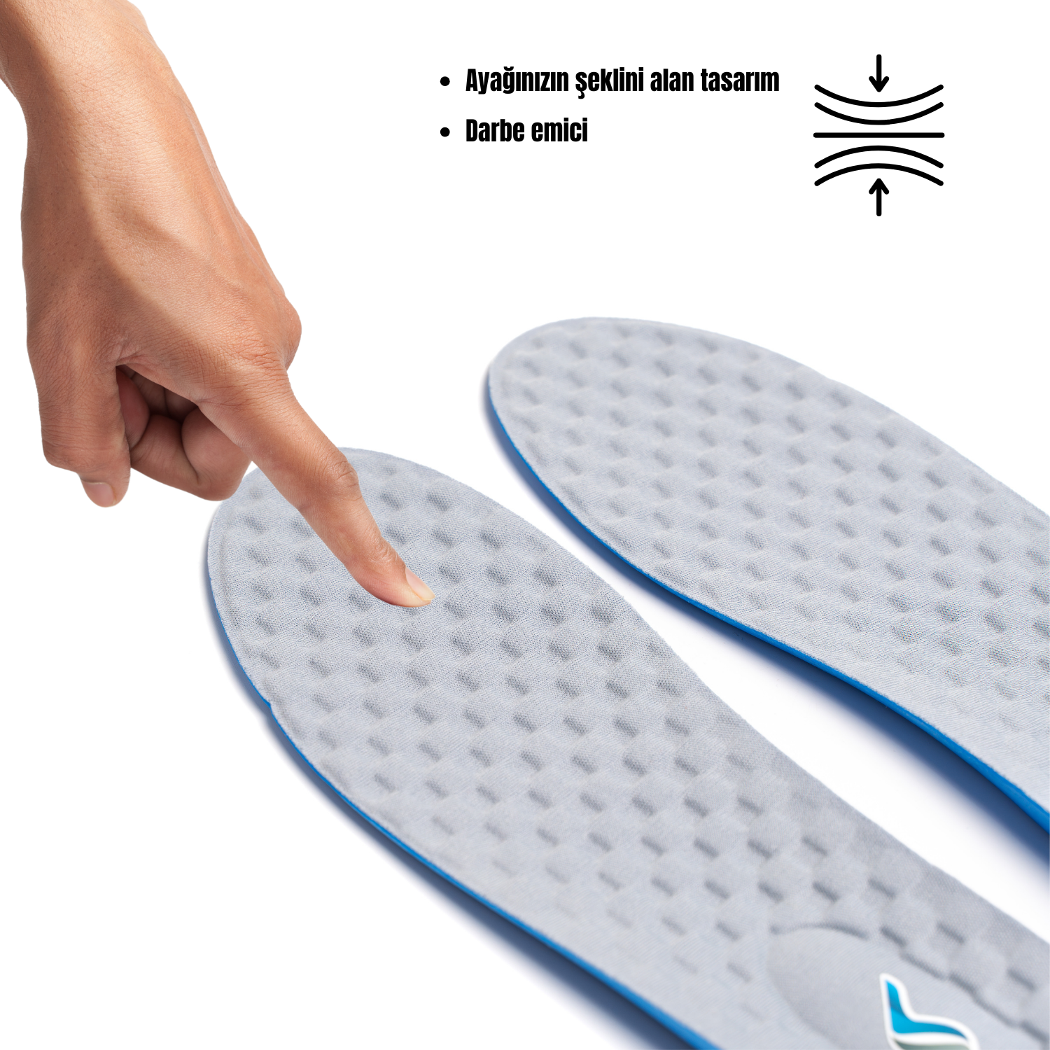 M900 Model Tek Ebat Unisex Memory Foam Ortapedik Boy Yükseltici Tabanlık Gri