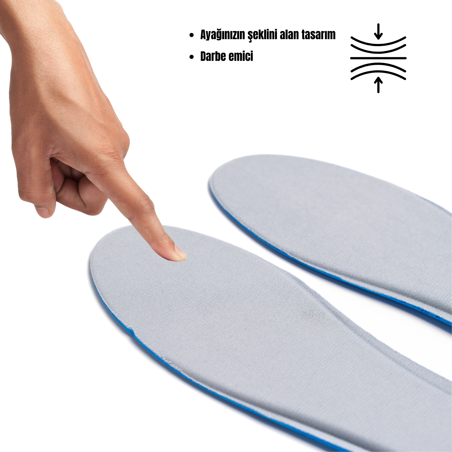 Memory Foam Ortapedik Yastıklı Unisex M800 Model Tabanlık GRİ