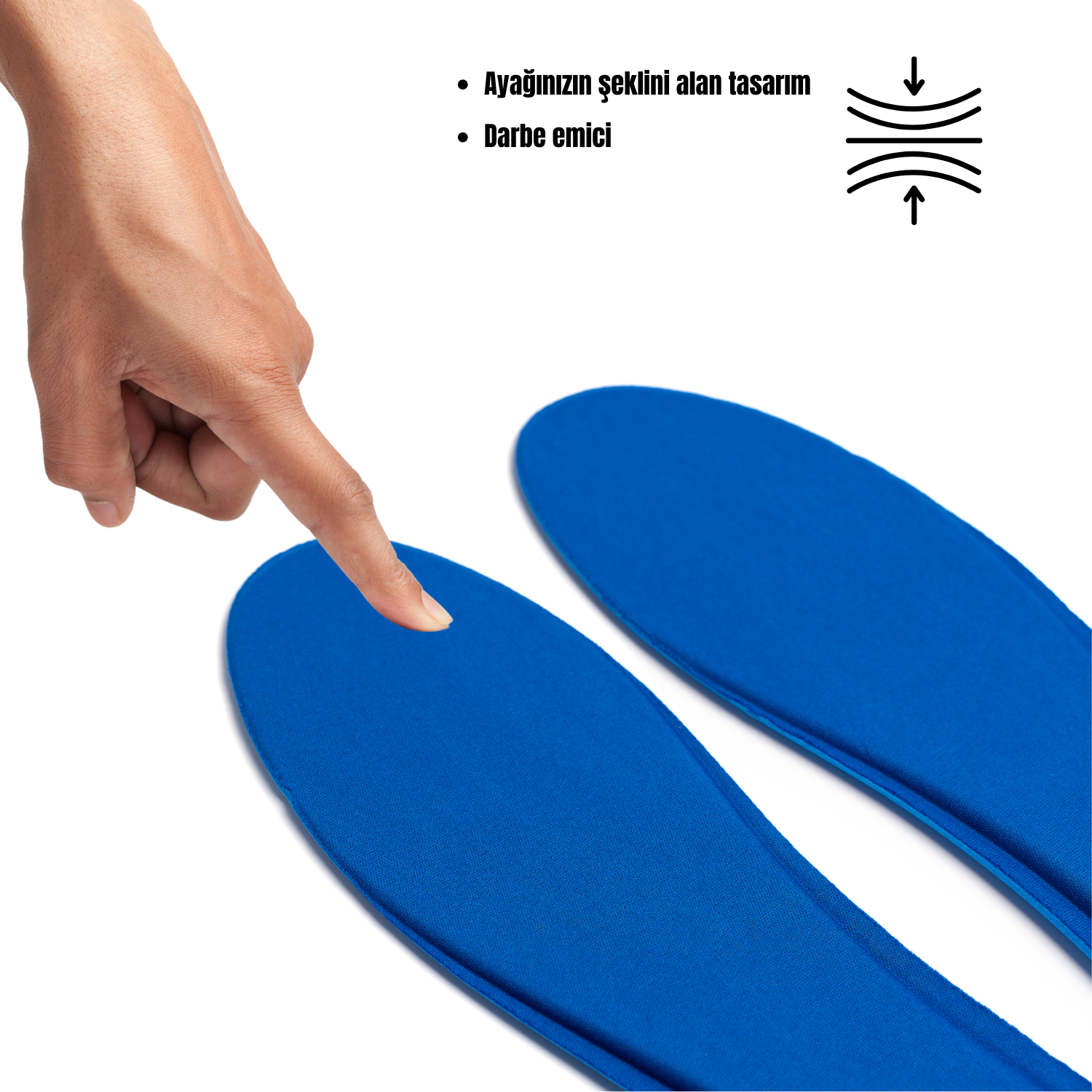 Memory Foam Ortapedik Yastıklı Unisex M800 Model Tabanlık MAVİ