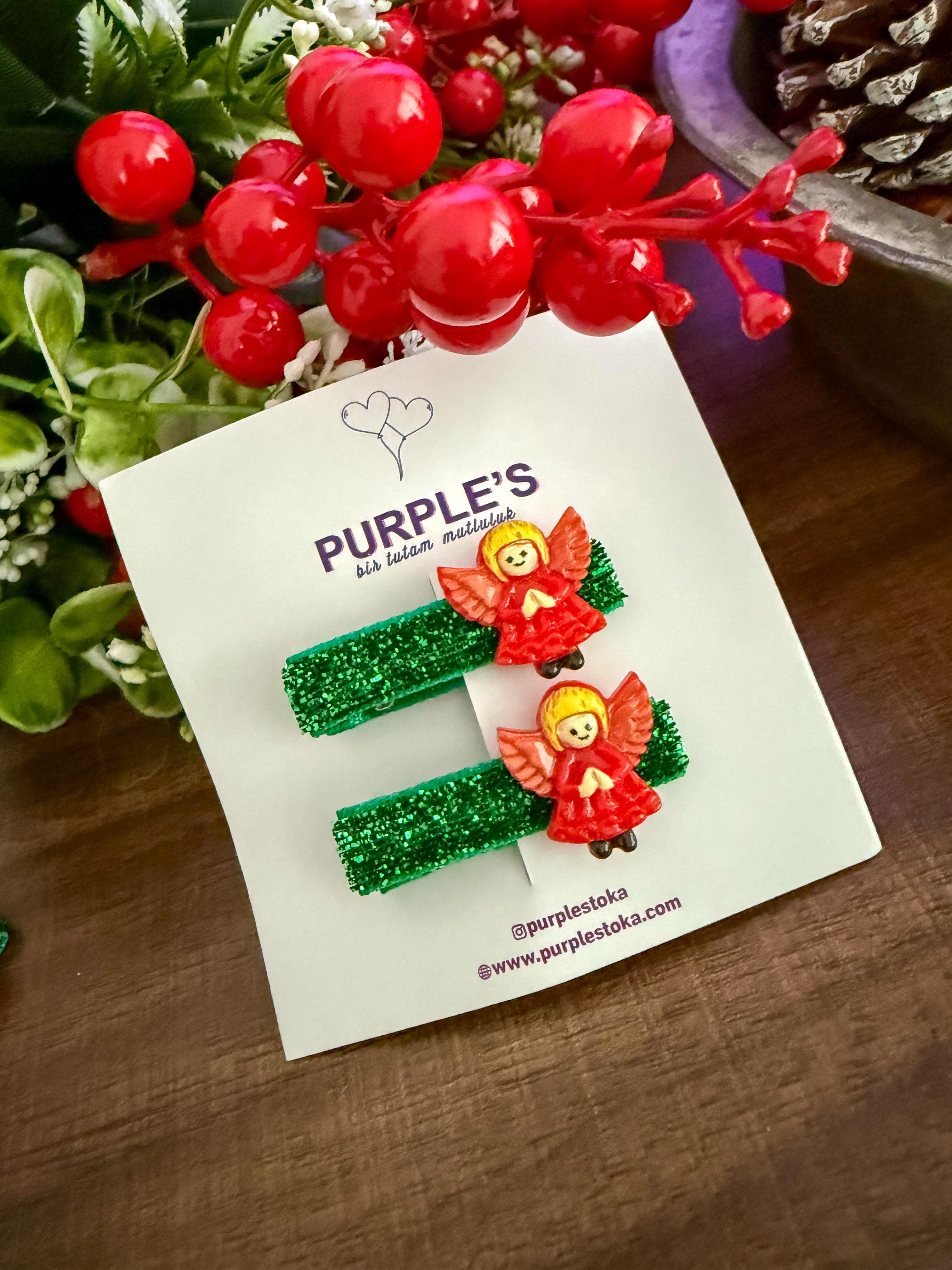 2'li Yılbaşı Temalı Simli Klips Set 