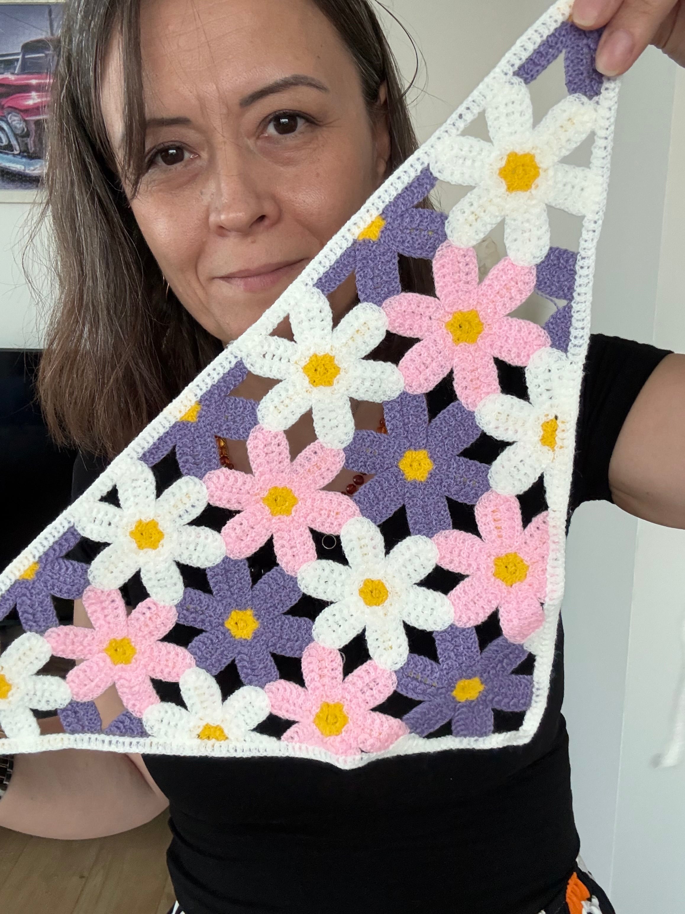 Bohem Papatya Figürlü Bandana  