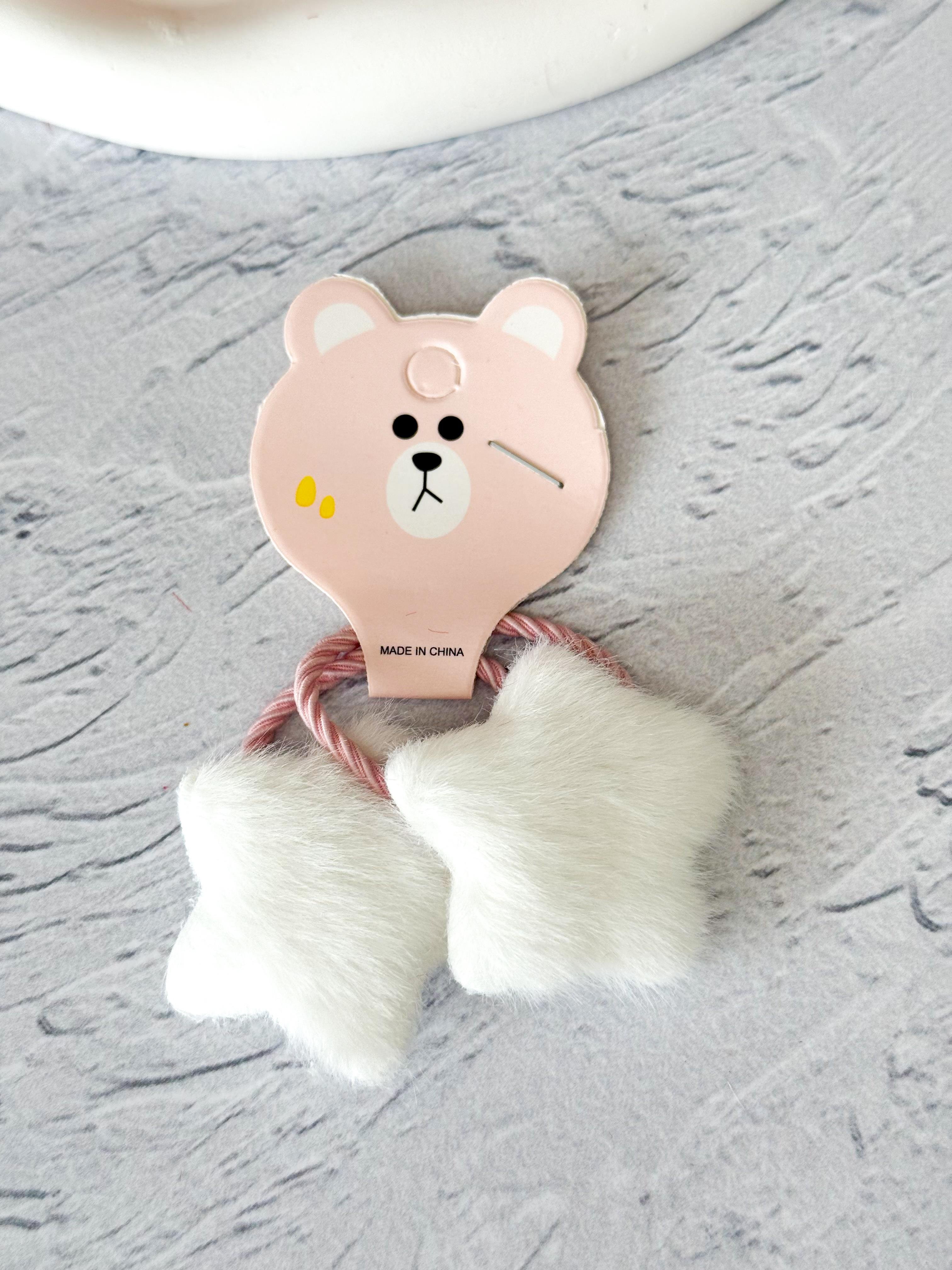Peluş Yıldız Detaylı Çiftli Lastik Toka 