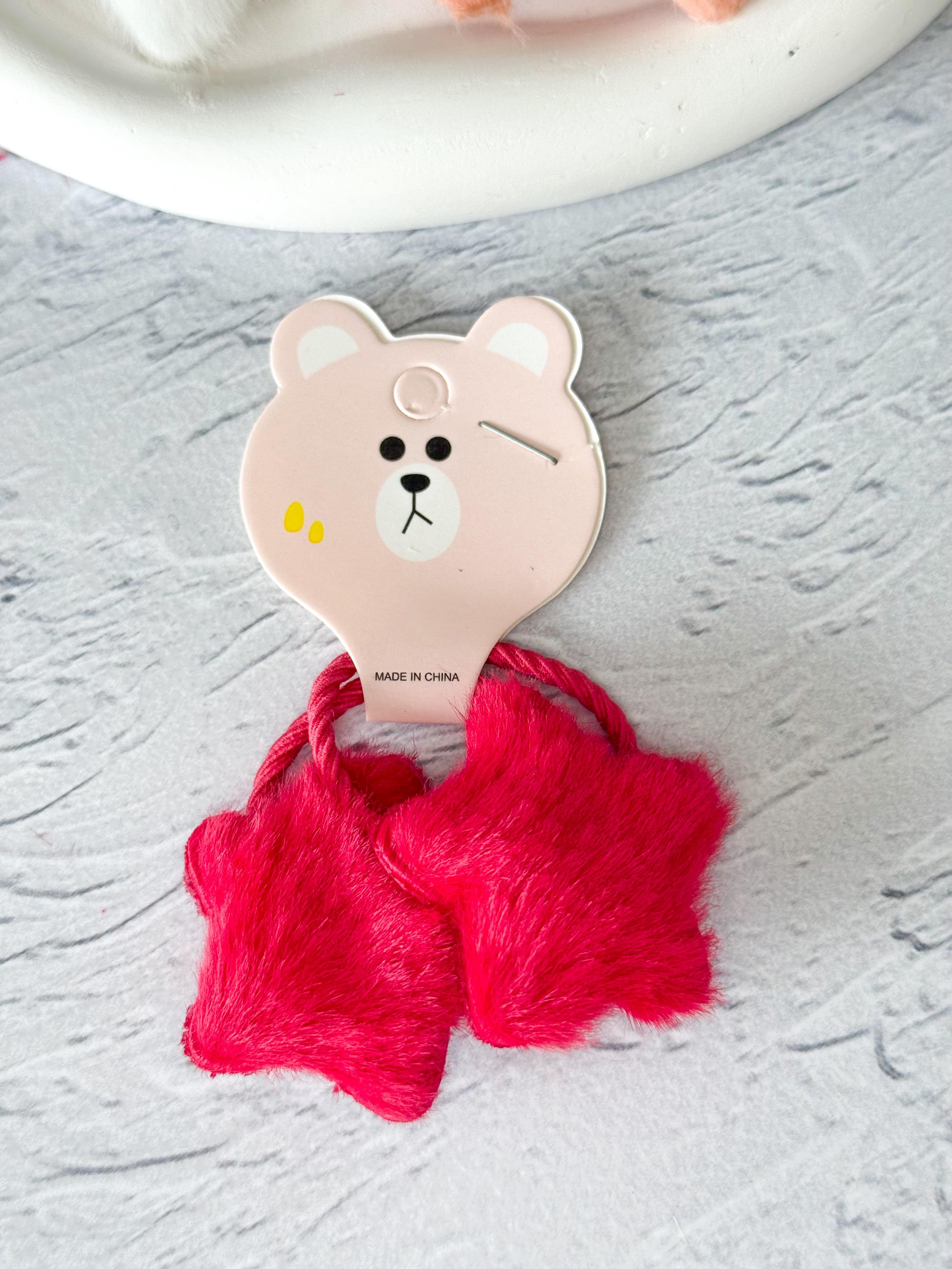 Peluş Yıldız Detaylı Çiftli Lastik Toka 