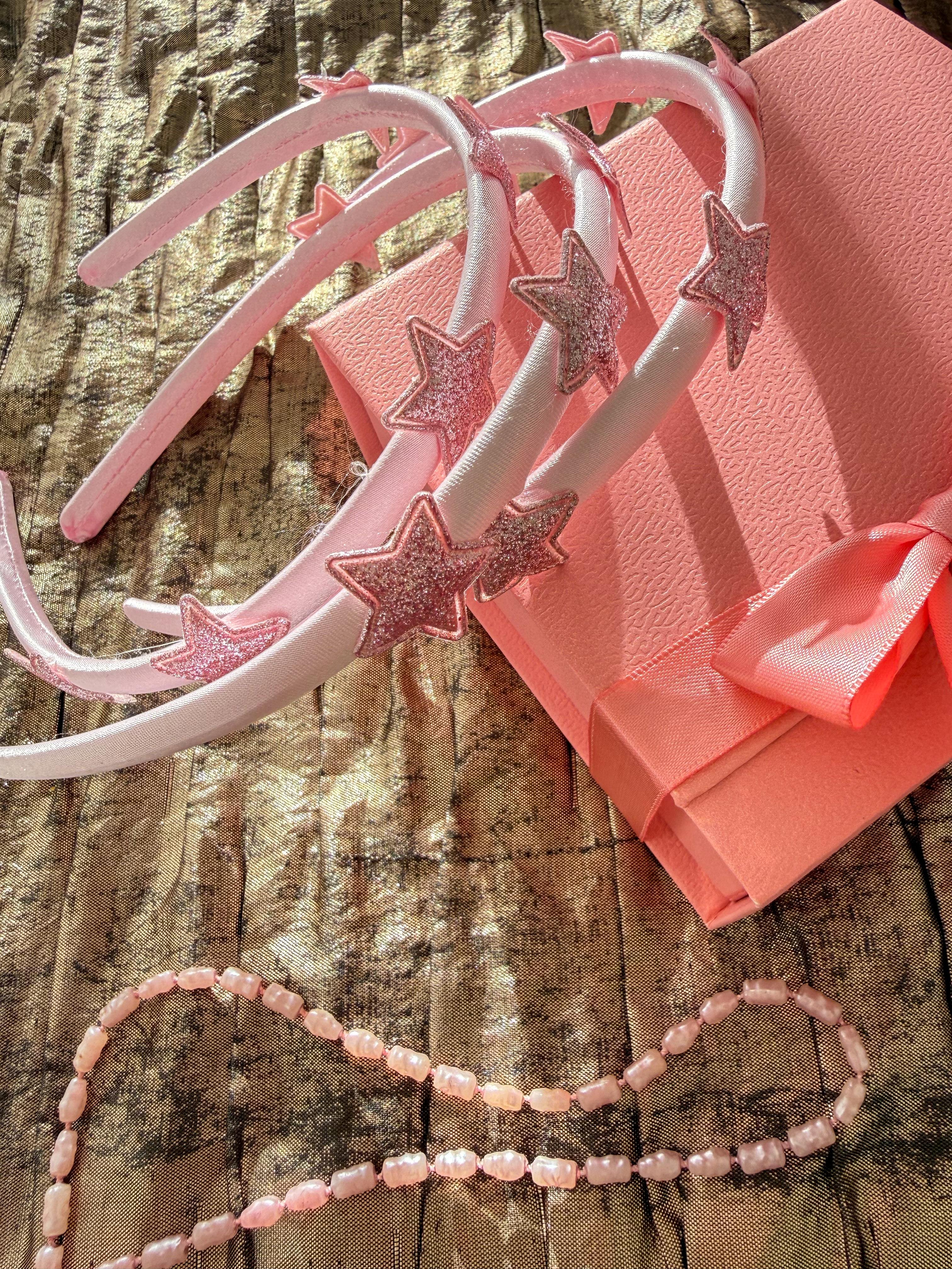Pink Glitter Star Crown