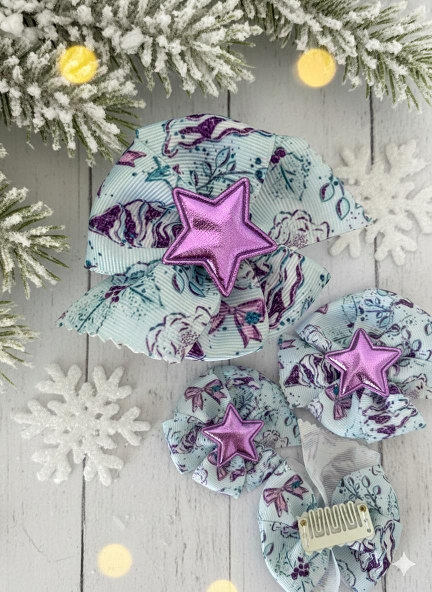 Winter  Gnome Hair Bows