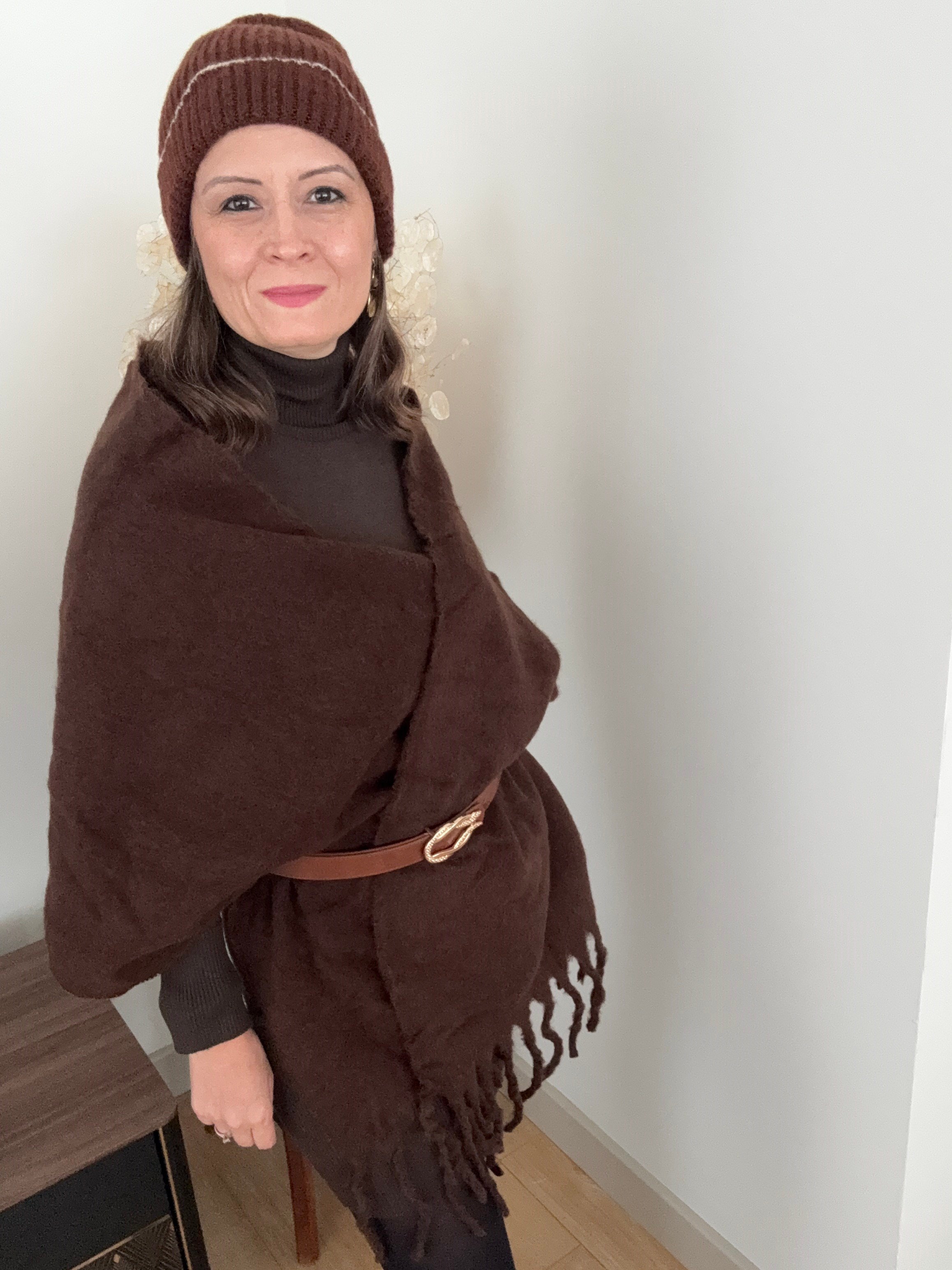 Yumuşak Dokulu Makarna Model Şal 50x190 cm 