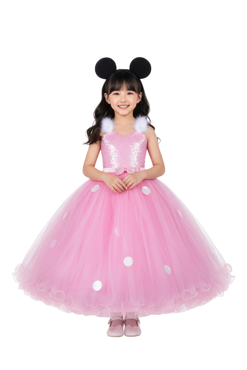 Minnie Mouse Prenses Kostüm