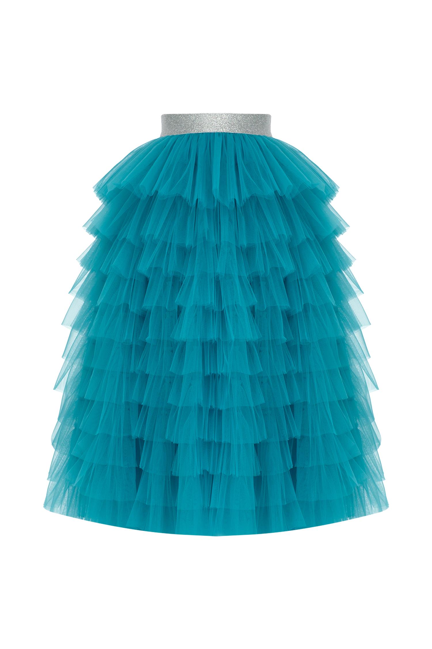 Ruffles Uzun Katlı Etek