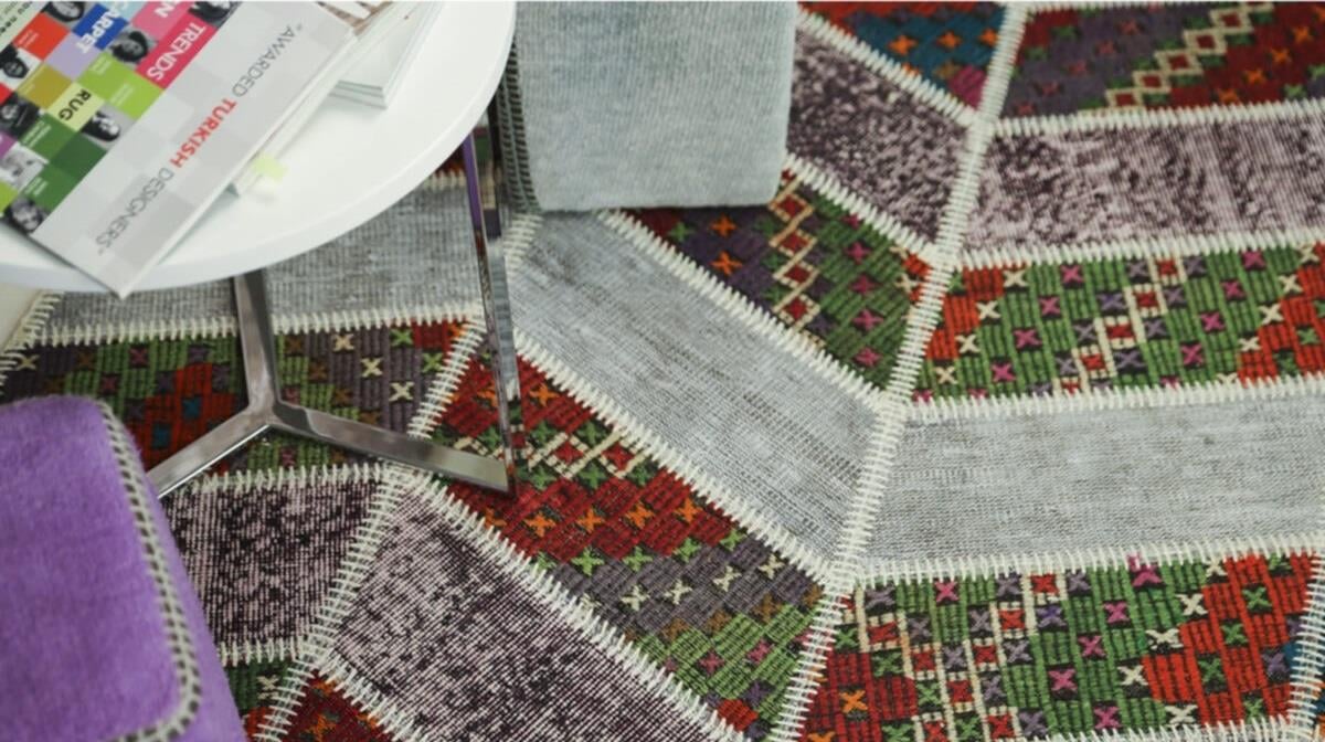 Madalyon Patchwork Antik Anadolu Halısı Alvedo