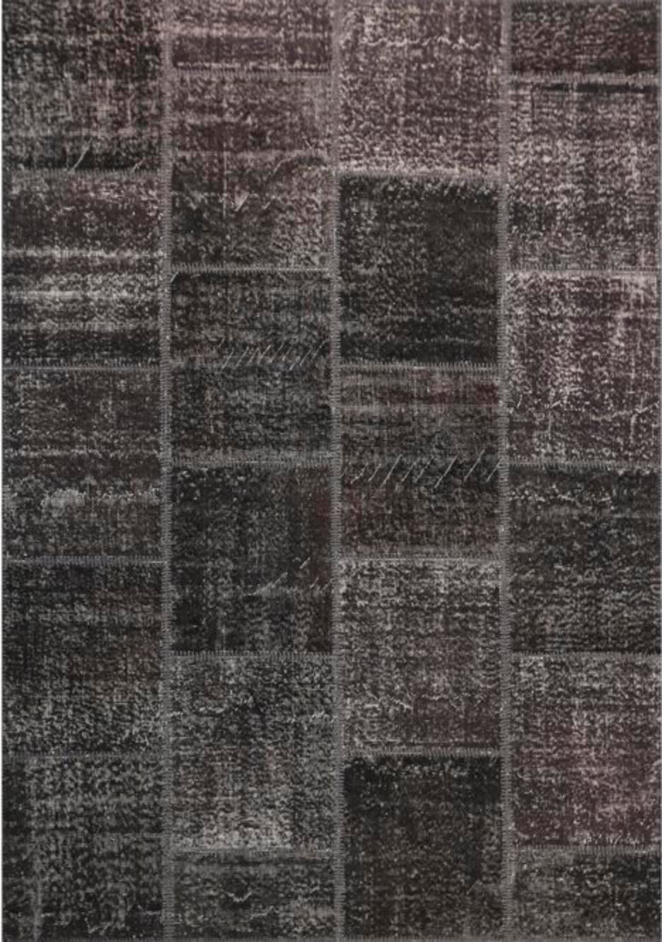 Madalyon Patchwork Antik Anadolu Halısı Black Hole