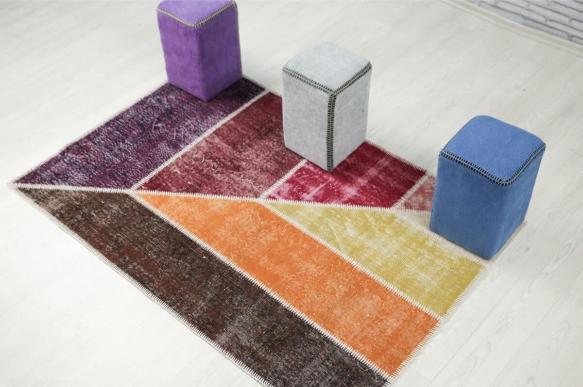 Madalyon Patchwork Antik Anadolu Halısı Arrow