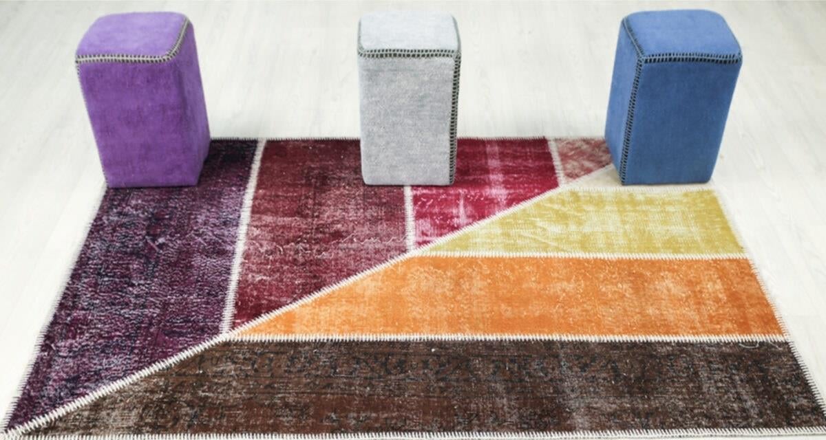 Madalyon Patchwork Antik Anadolu Halısı Arrow