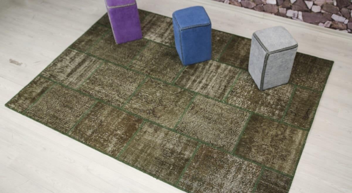 Madalyon Patchwork Antik Anadolu Halısı Forest