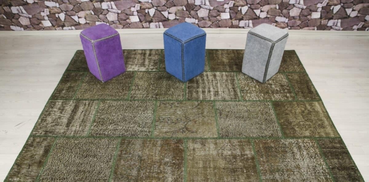 Madalyon Patchwork Antik Anadolu Halısı Forest