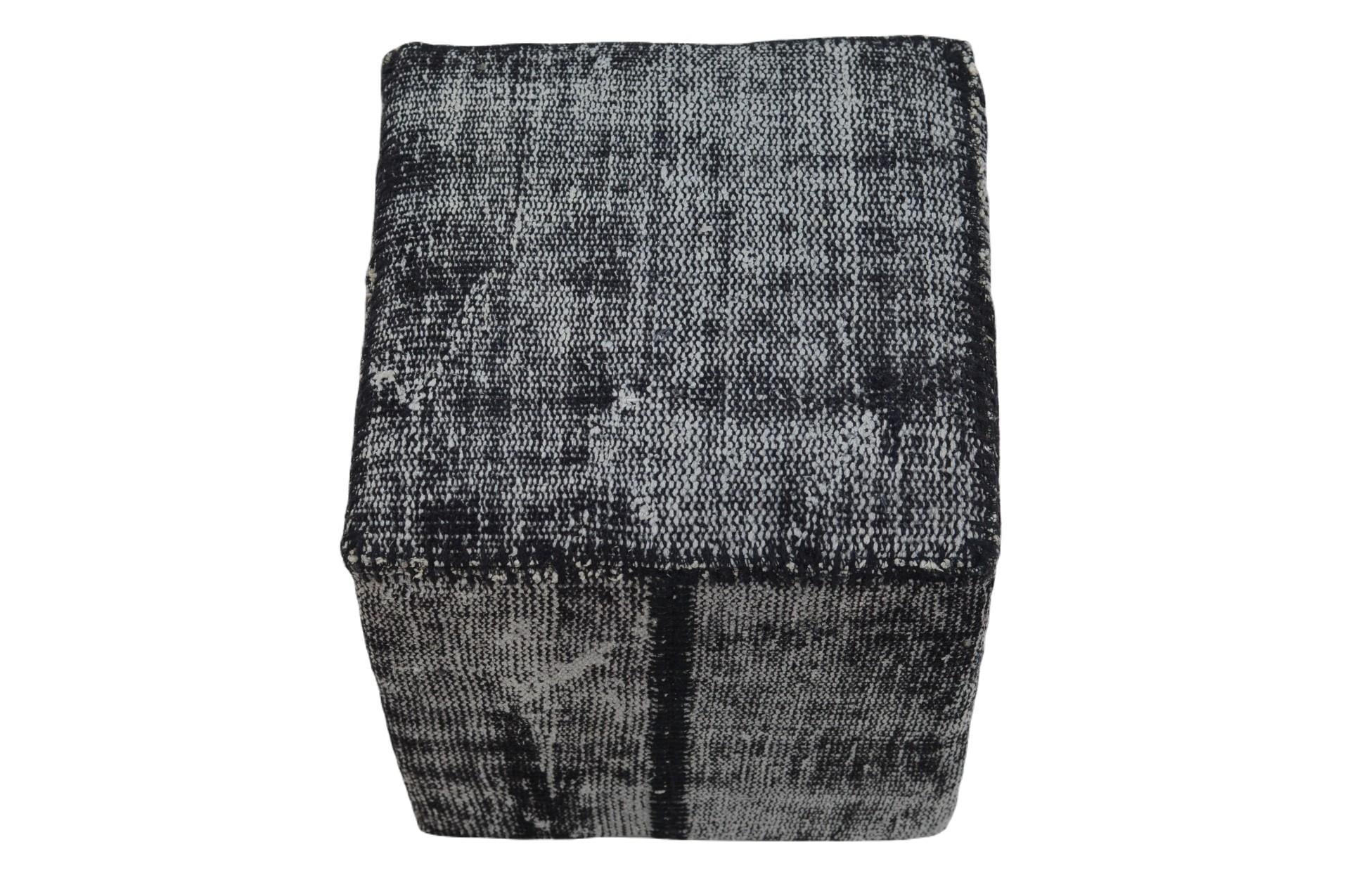 Madalyon Patchwork Puf Antrasit Küp
