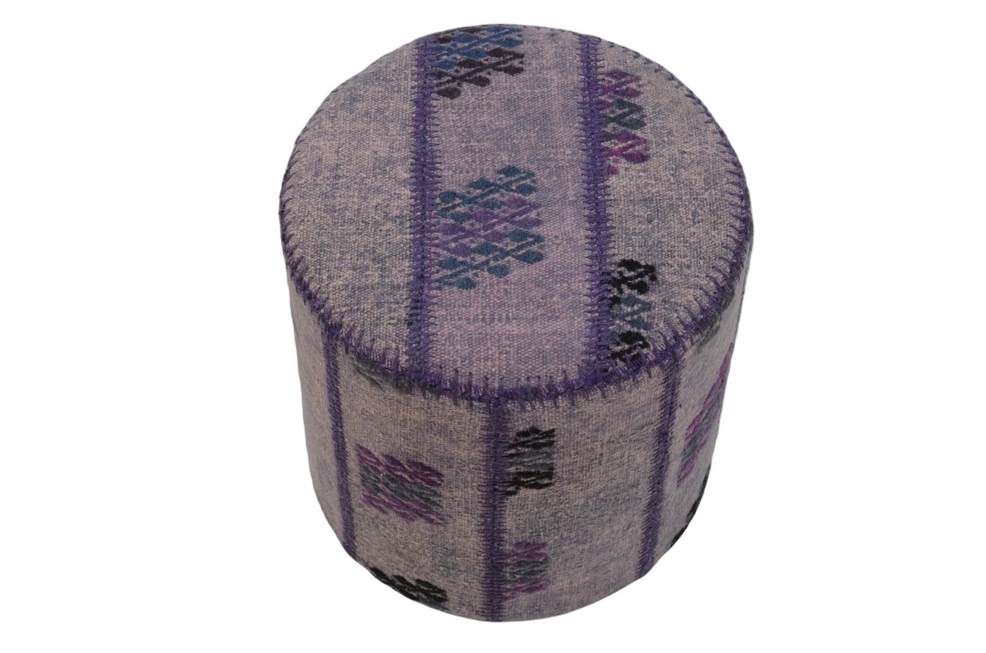 Madalyon Patchwork Puf Mor Silindir