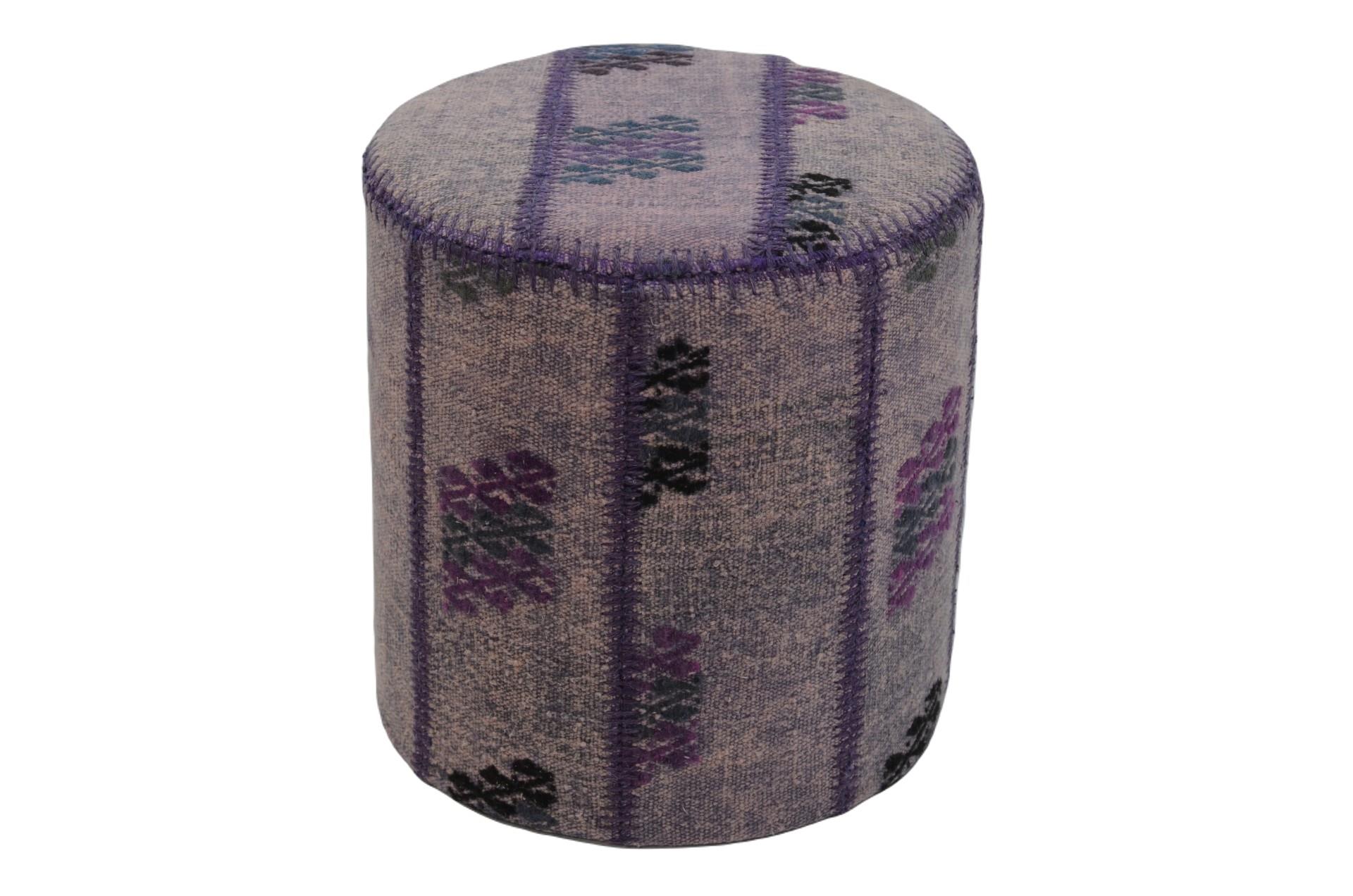 Madalyon Patchwork Puf Mor Silindir
