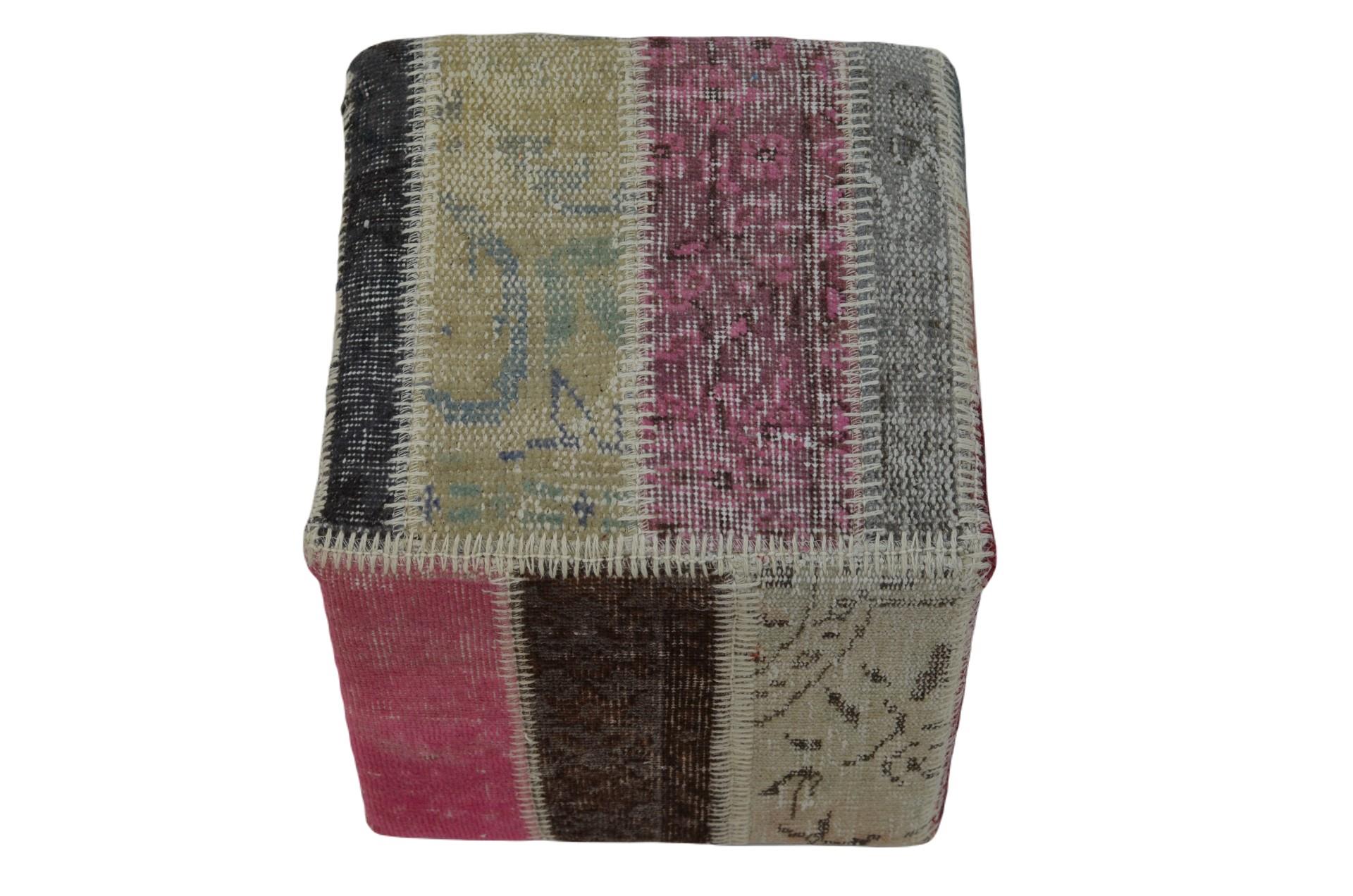 Madalyon Patchwork Puf Multi Küp
