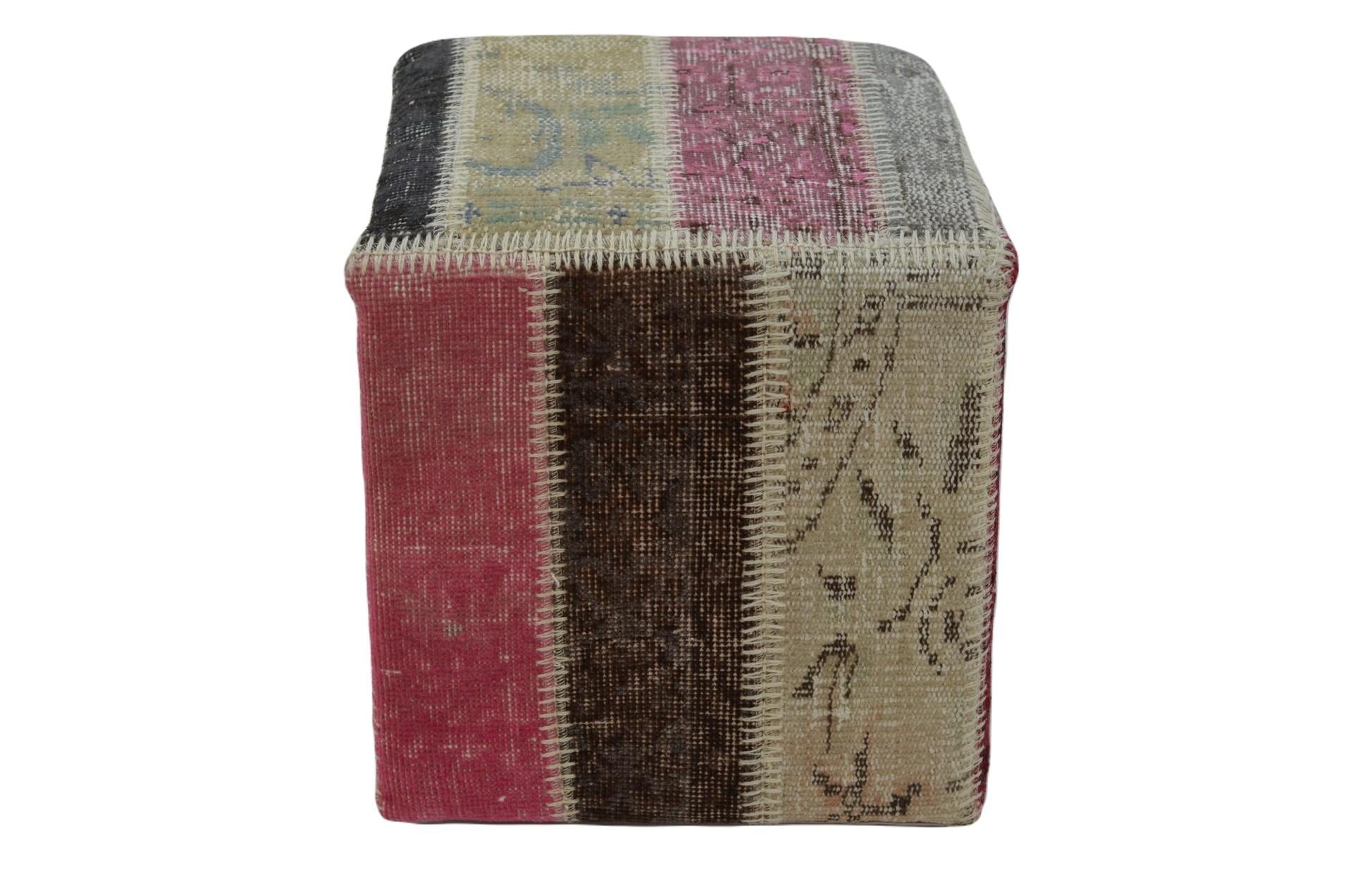 Madalyon Patchwork Puf Multi Küp