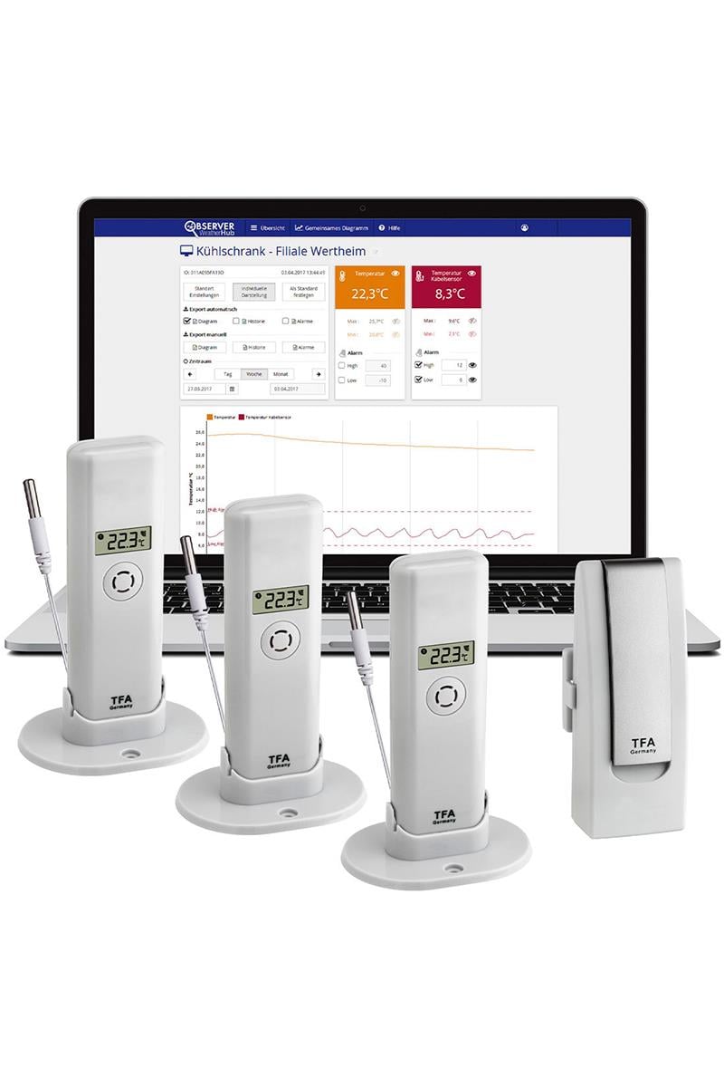 TFA 31.4010.02 WH Observer 3 Sensörlü Sıcaklık Takip Cihazı