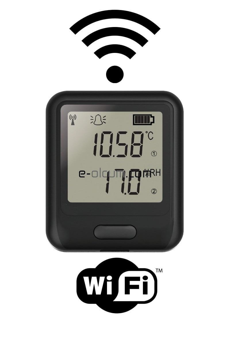 wifi baglantili yuksek hassasiyetli sicaklik ve nem kayit cihazi