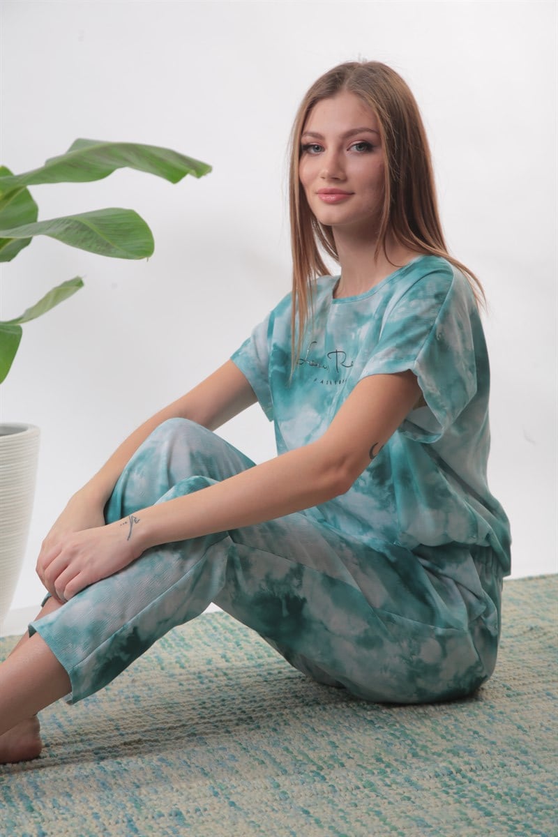 Batik Desen Yeşil Casual Takım