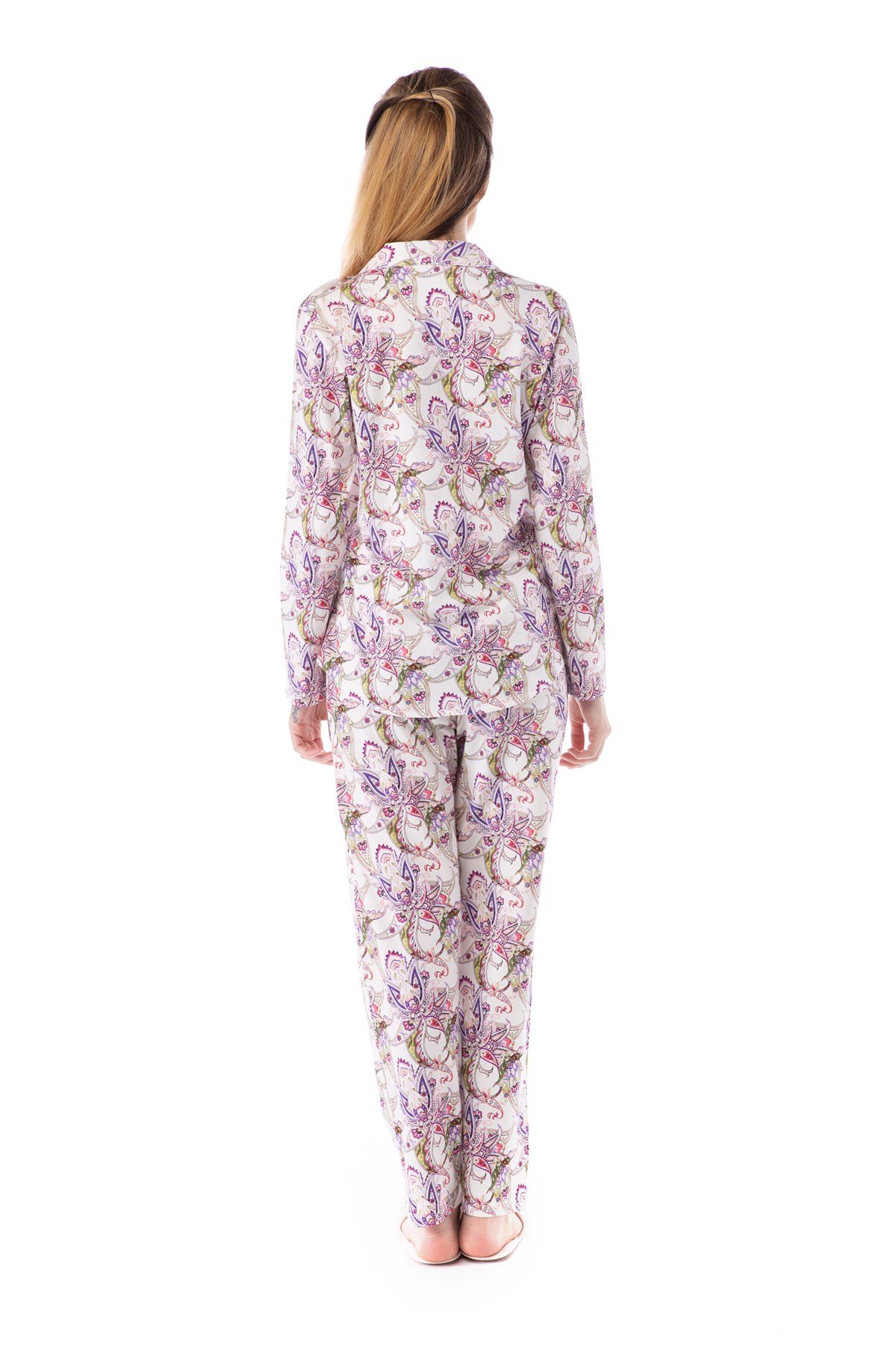 Çiçekli Gömlek Bayan Pijama Takım