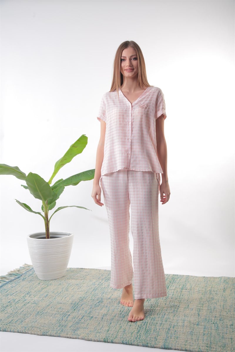 Pembe Pötikare Robalı Pijama Takımı
