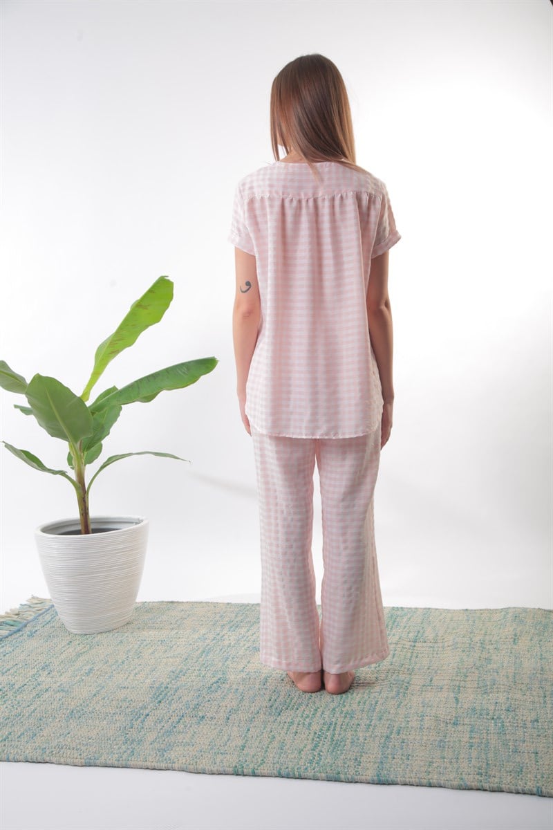 Pembe Pötikare Robalı Pijama Takımı