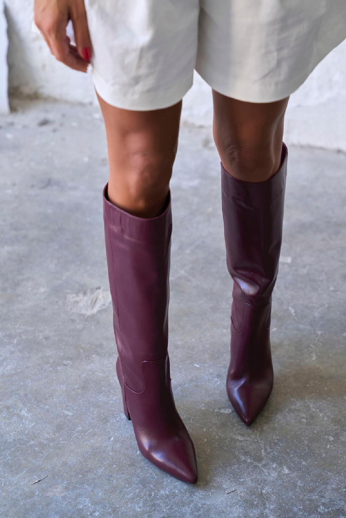 ALTO BORDO DERİ ÇİZME