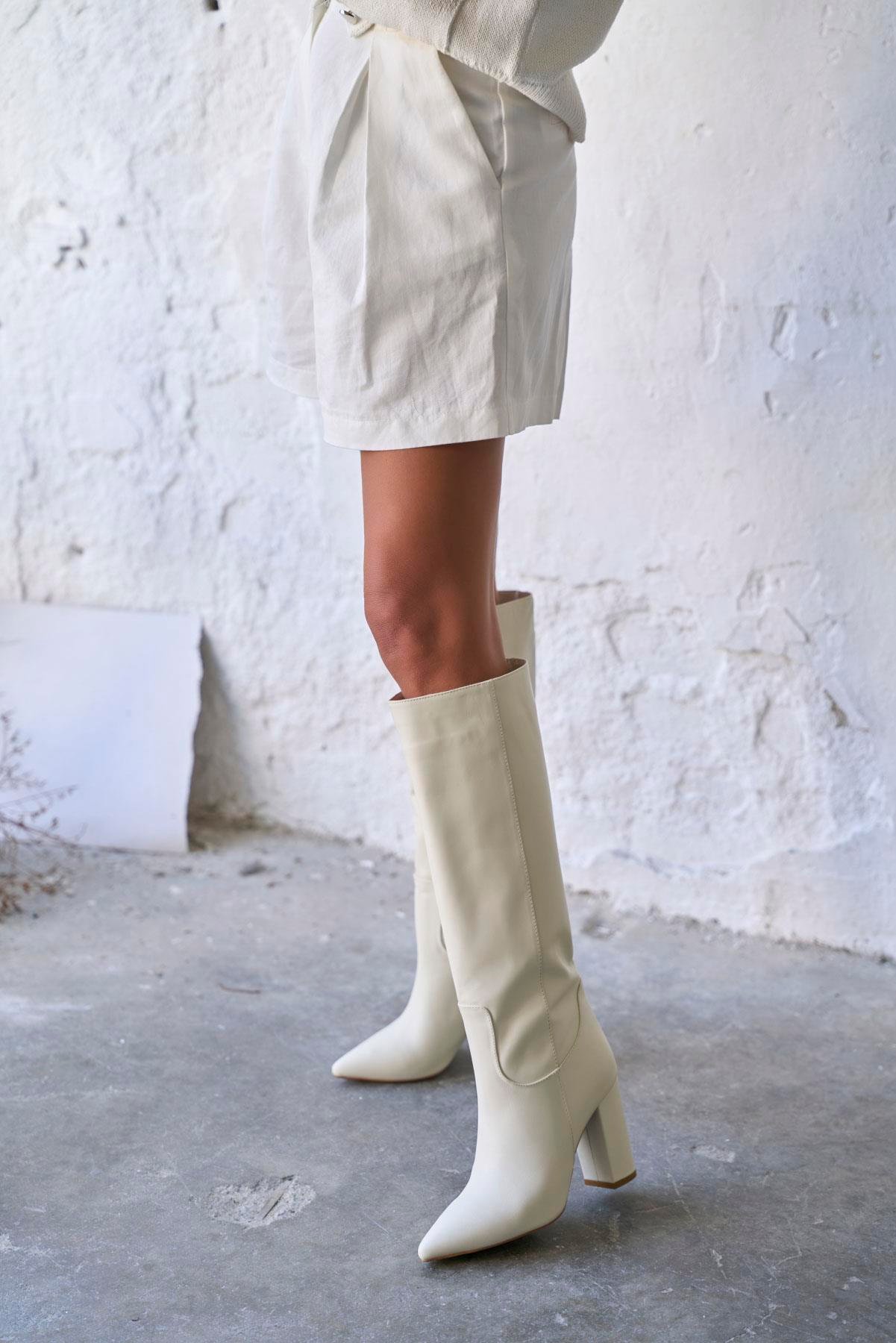 ALTO EKRU DERİ ÇİZME