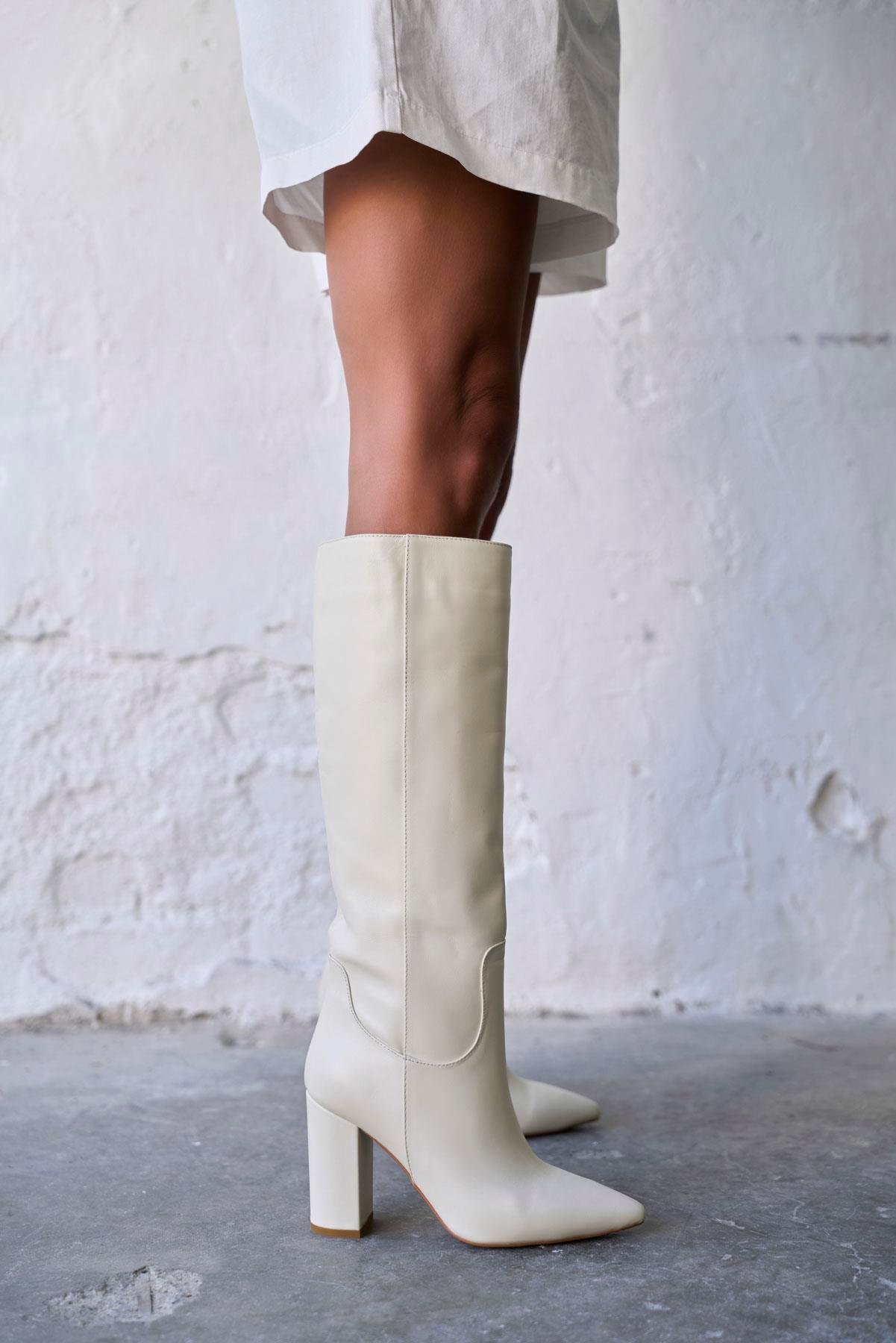 ALTO EKRU DERİ ÇİZME