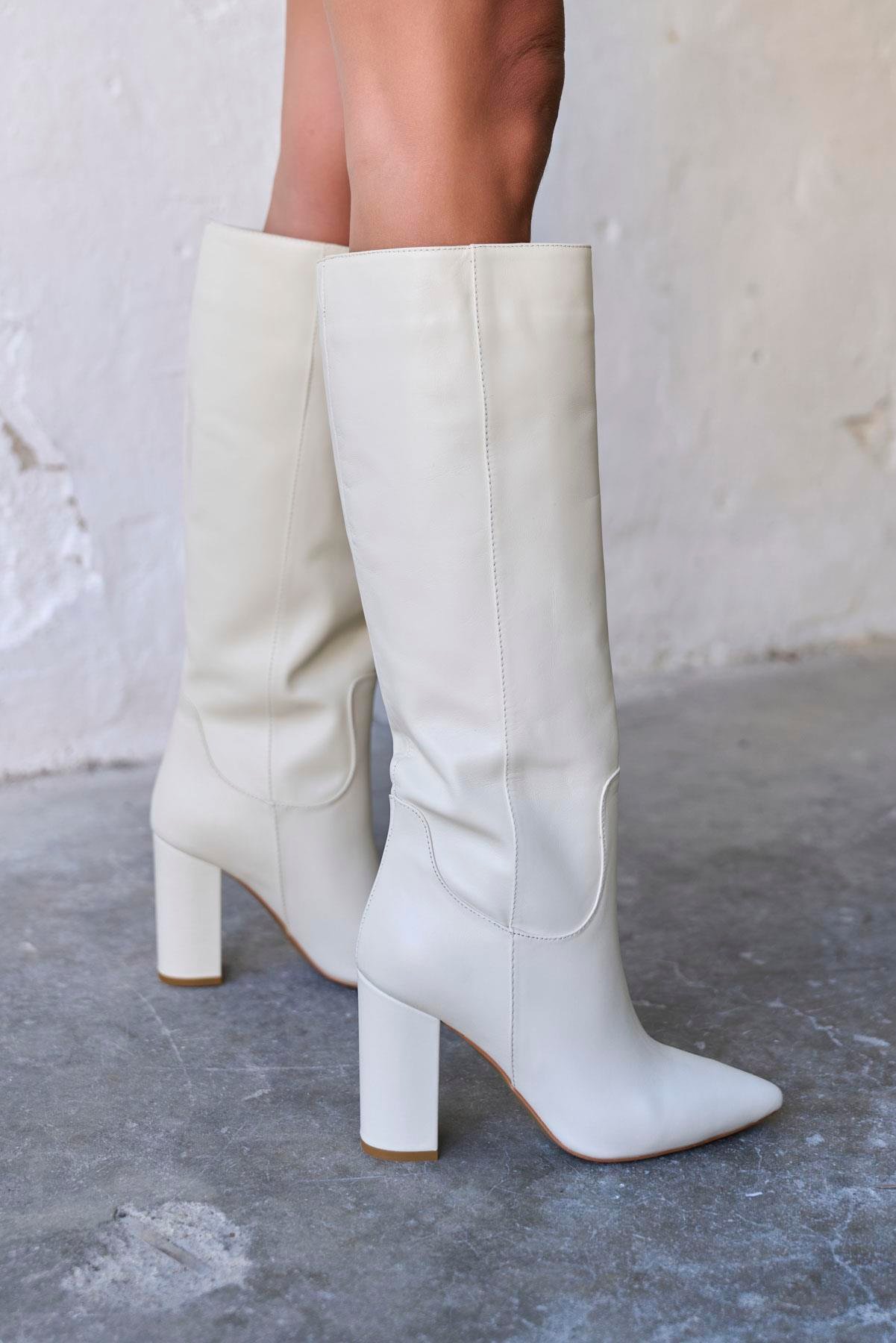 ALTO EKRU DERİ ÇİZME