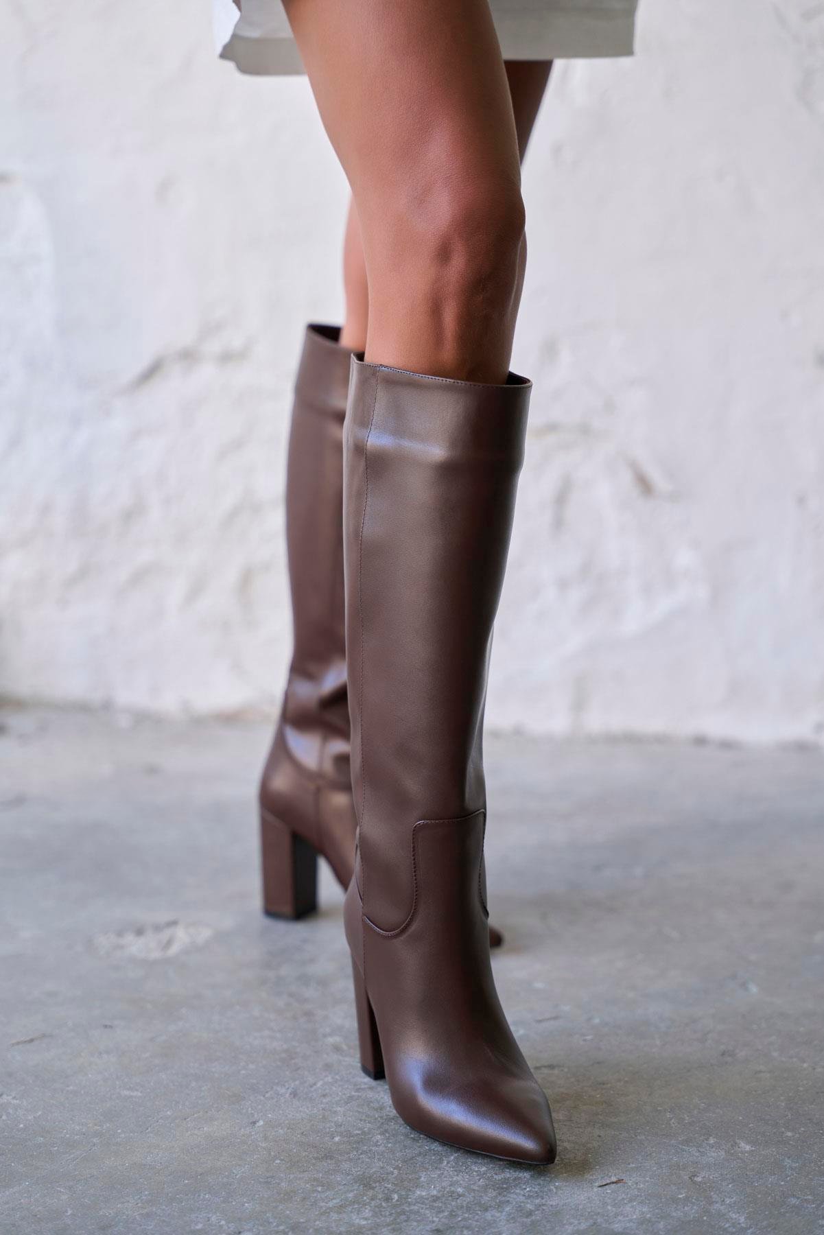 ALTO KAHVE DERİ ÇİZME