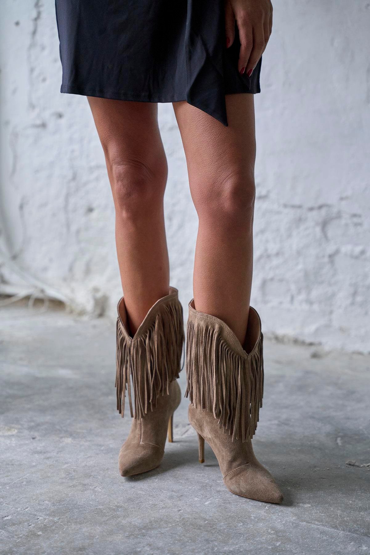 AMORA VİZON SÜET ÇİZME