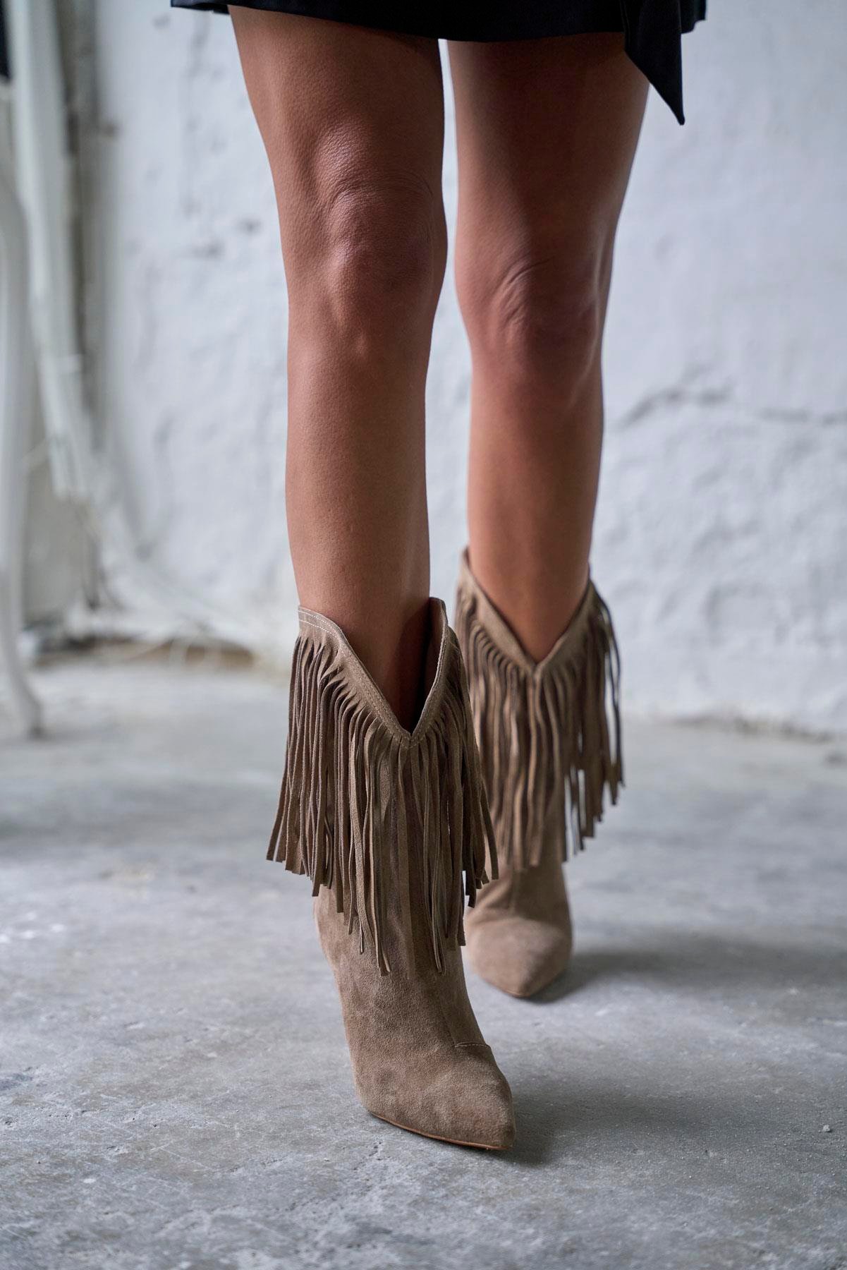 AMORA VİZON SÜET ÇİZME