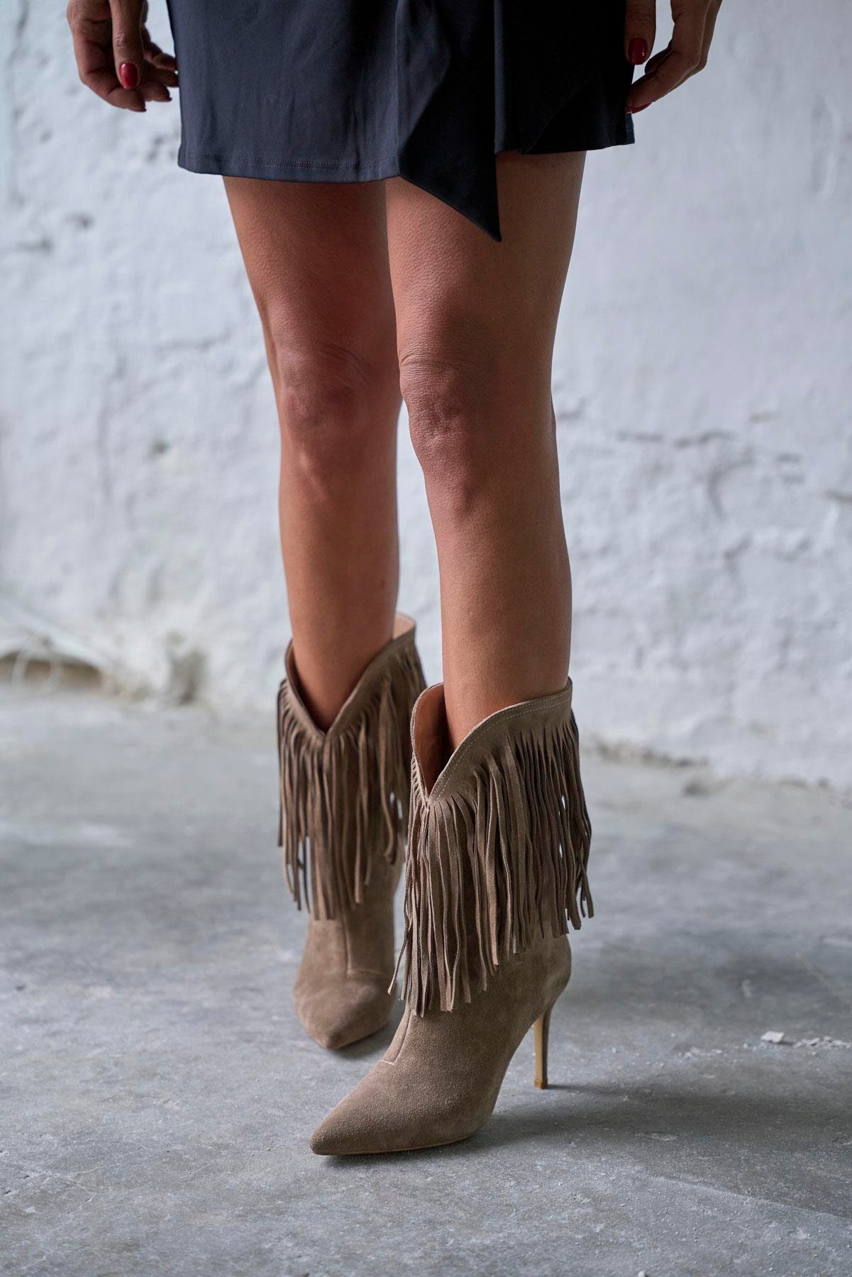 AMORA VİZON SÜET ÇİZME