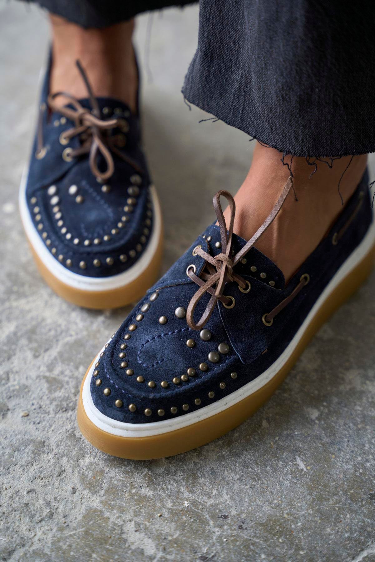 BARELLA LACİVERT SÜET MAKOSEN